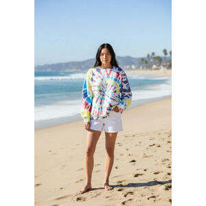 DSG Brand Bright Spiral Tie-Dye Crew Neck Sweatshirt - 2XL
